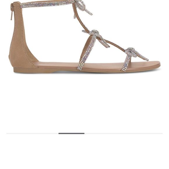 Macy’s New w/Box Gertrude Bling Bow Gladiator Sandals - Picture 6 of 13